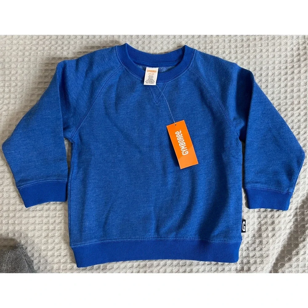 Gymboree Blue Sweatshirt NWT & Baby Gap Gray Fleece Zip Jacket Lot 2T 3T Kids